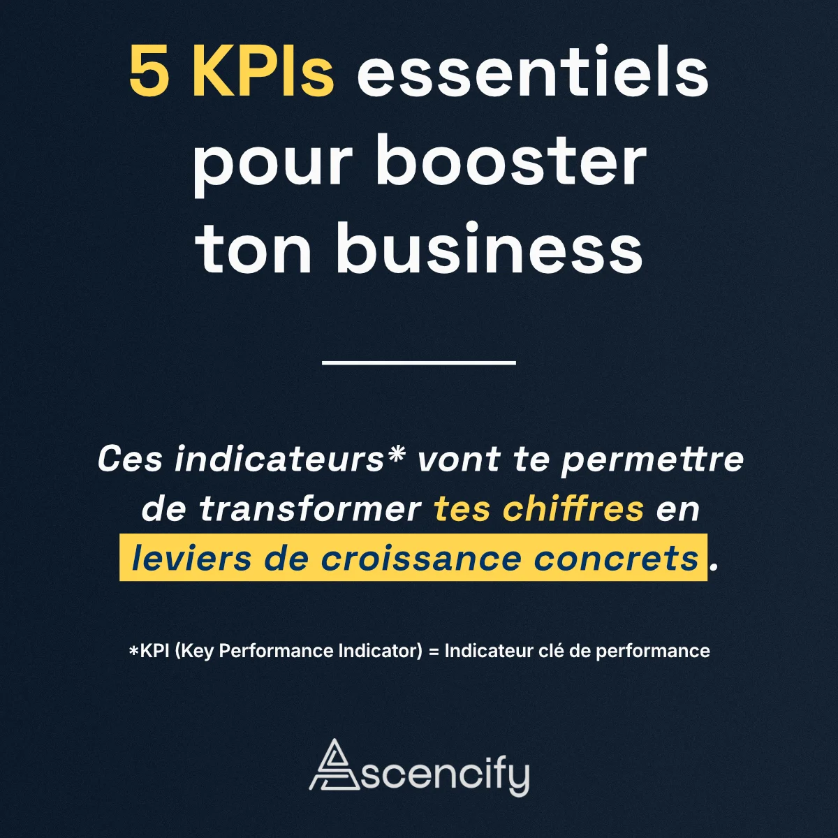 Stats & KPIs : comment booster la croissance de ton business 5 KPI essentiels pour booster ton business en